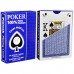 Carti de joc poker Texas Hold'em, profesionale, Piatnik (Austria), 100% plastic, index mare + peek index, culoare spate albastru